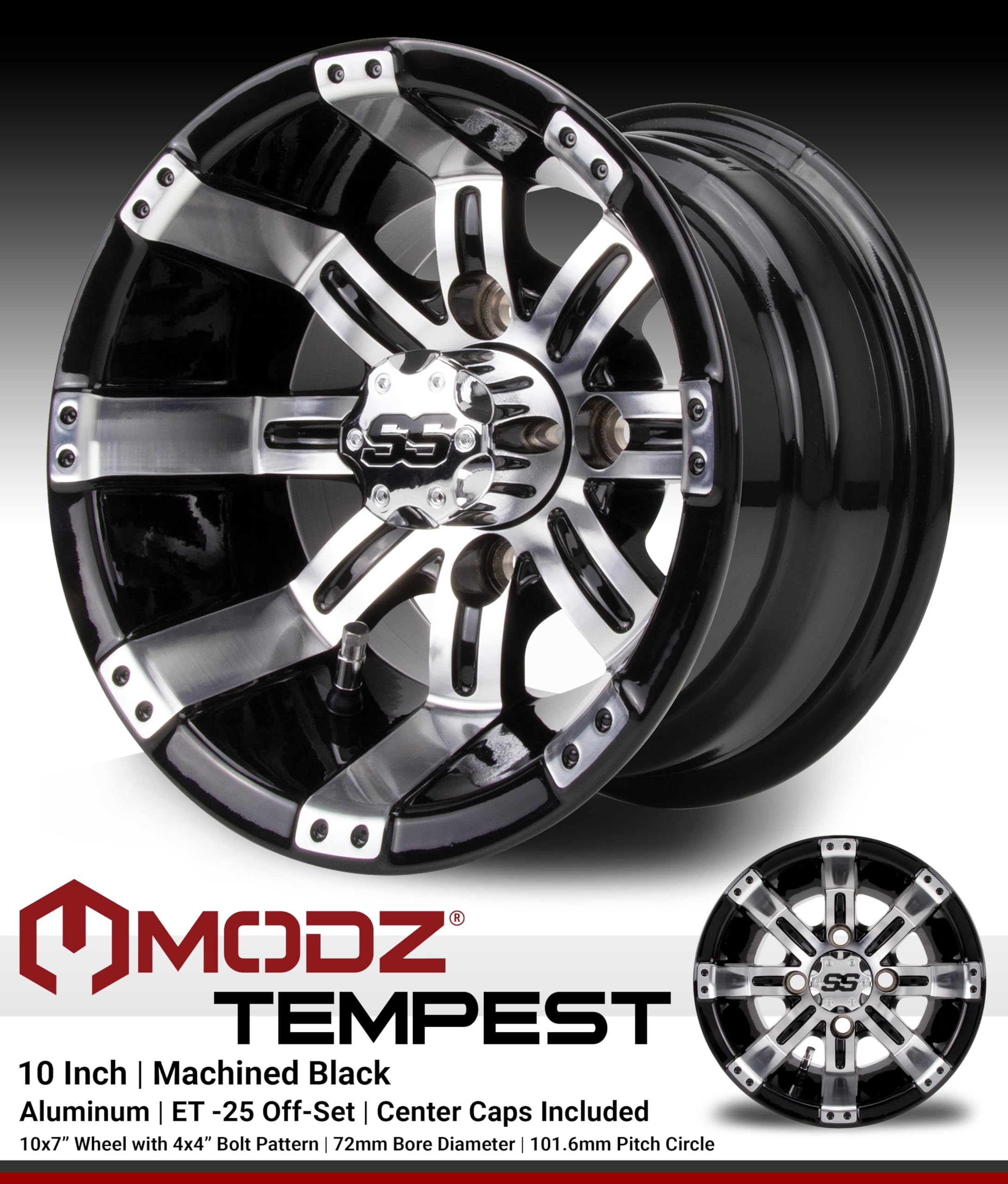 MODZ® Tempest Machined Black 10