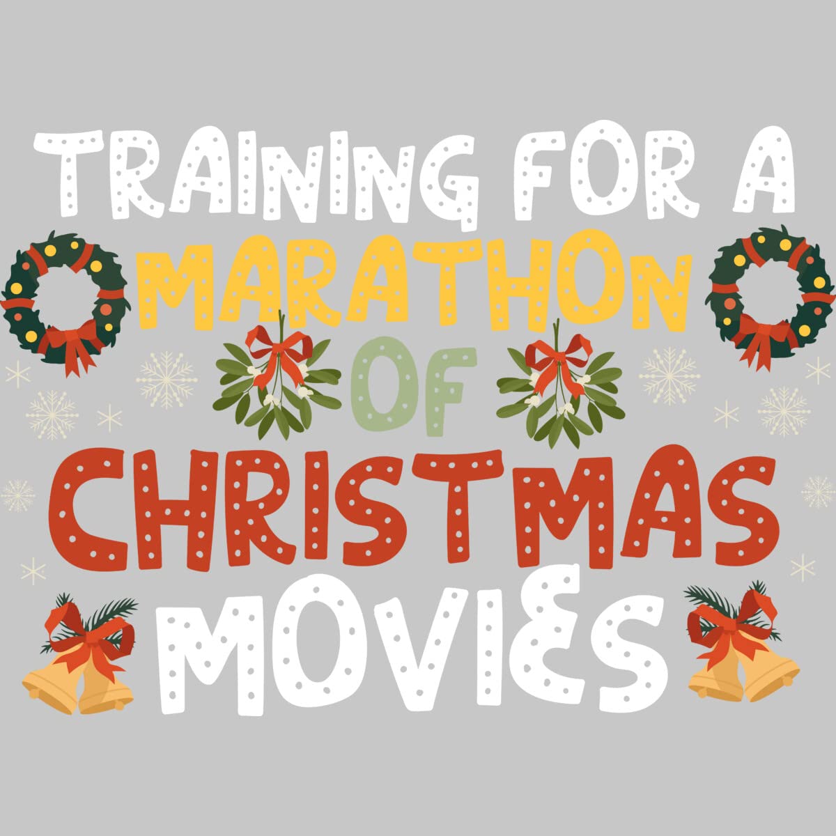 Design By Humans Men's Marathon Christmas Movie Training Graphic T-Shirt - Funny Holiday Tee for Runners & Movie Lovers - Perfect for Gifts, Workouts & Festive Gatherings