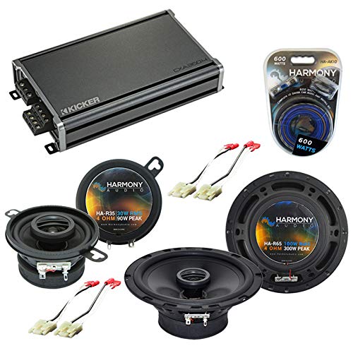 1993-1995 Jeep Grand Cherokee OEM Replacement Speakers & CXA360.4 Amplifier Bundle - Harmony Audio Premium Sound System Upgrade for Enhanced Car Audio Experience - Perfect for Road Trips, Commuting, and Music Enthusiasts