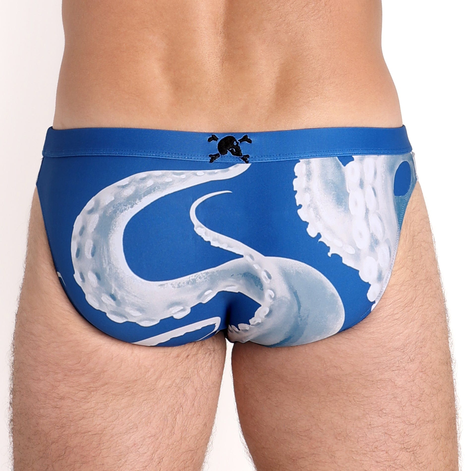 Blue Octopus Tentacles Swim Brief - Men's Stylish Swimwear for Beach, Pool & Water Sports