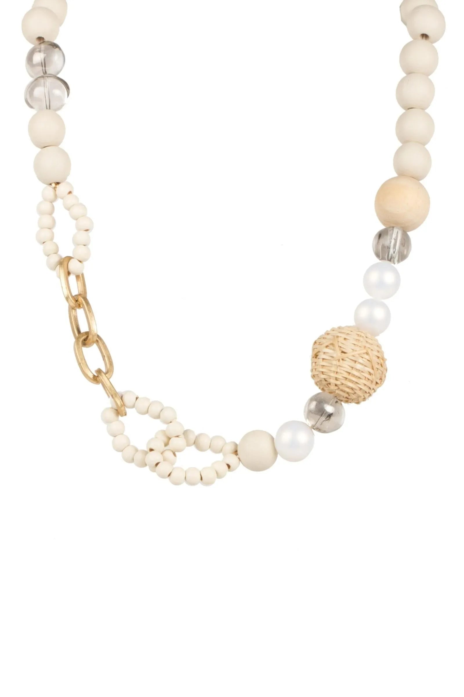 Handmade Wooden Beaded Necklace for Women - Boho Beach Jewelry - Perfect for Summer Vacations, Festivals, and Layering