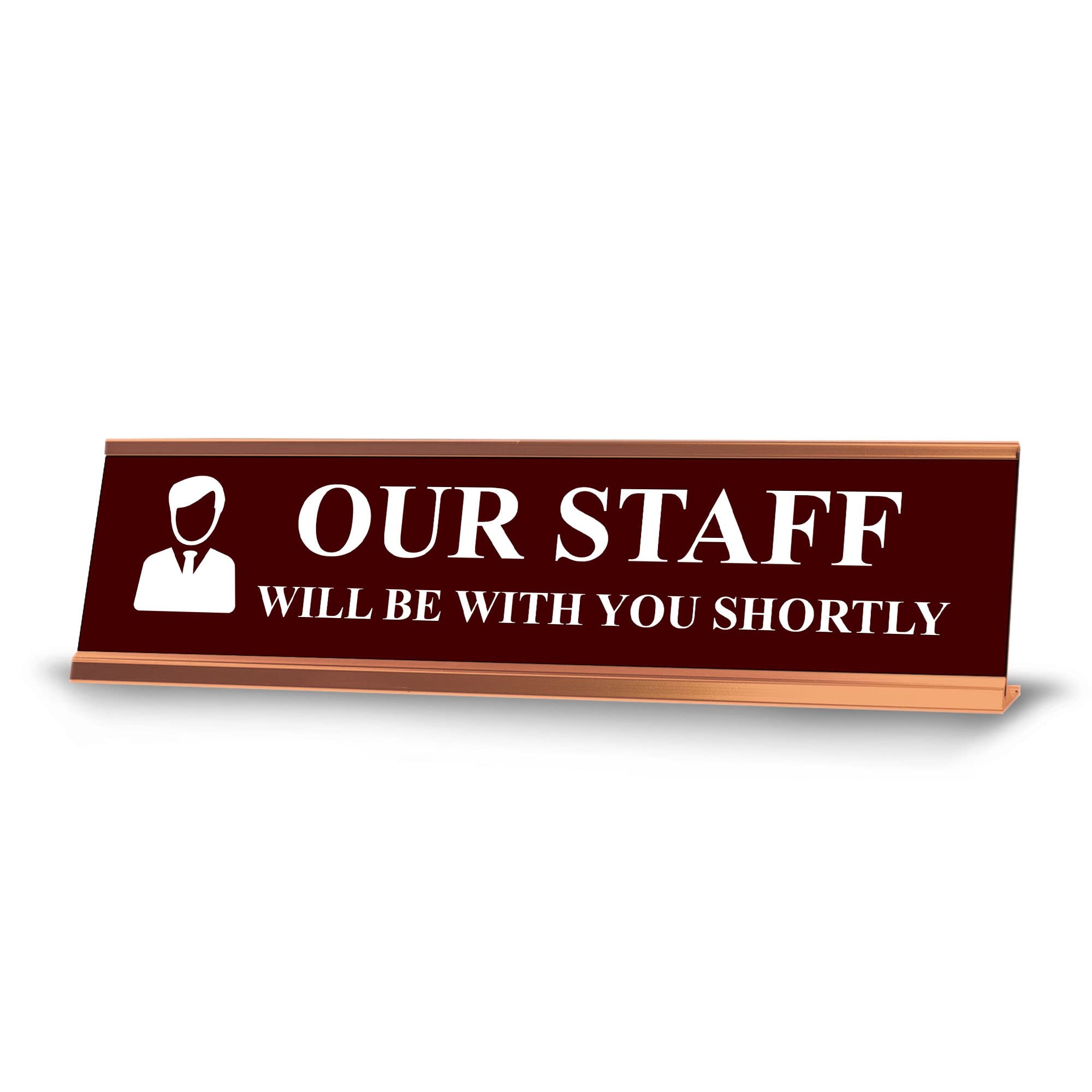Redwine Gold Frame Desk Sign (2x8