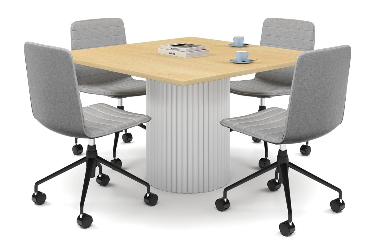 Premium Baobab Circular Base Boardroom Rectangle Table - 1200L x 1200W - Executive Office Conference Table for Professional Meetings & Presentations