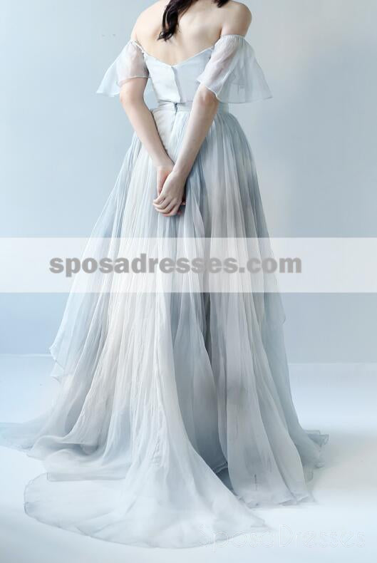 Elegant Off Shoulder Scoop Neck A-Line Chiffon Long Evening Prom Dress for Women - Perfect for Formal Events, Weddings & Special Occasions