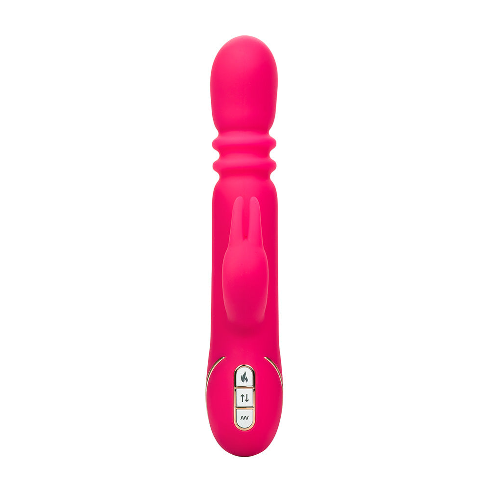 Jack Rabbit Signature Heated Silicone Triple Fantasy Rabbit Vibrator - Waterproof G-Spot & Clitoral Stimulator for Women - Perfect for Couples Play & Solo Pleasure