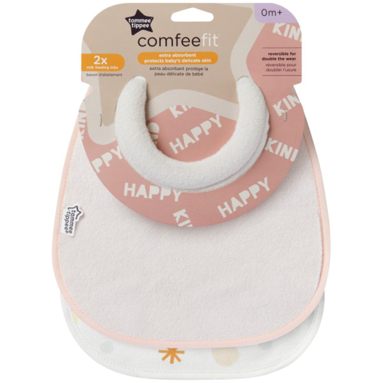 Organic Milk Feeding Bibs for Babies - Pack of 2 | Soft, Absorbent & Eco-Friendly | Perfect for Mealtime, Daycare & On-the-Go Feeding
