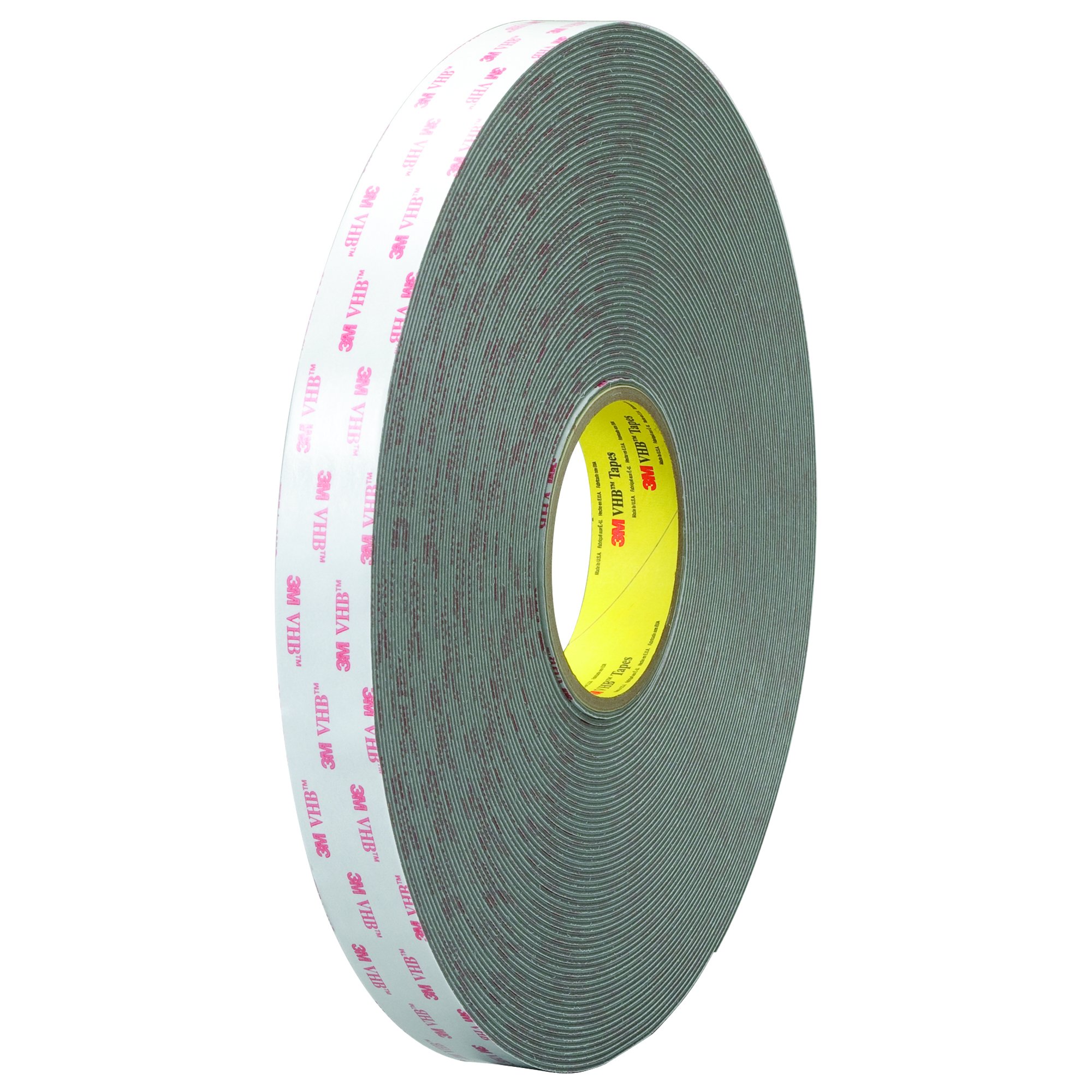 3M VHB 495612R Heavy Duty Double Sided Tape, 1/2 Inch x 5 Yards, Gray - Strong Adhesive for Mounting Signs, Mirrors, and Home Decor (Indoor/Outdoor Use)