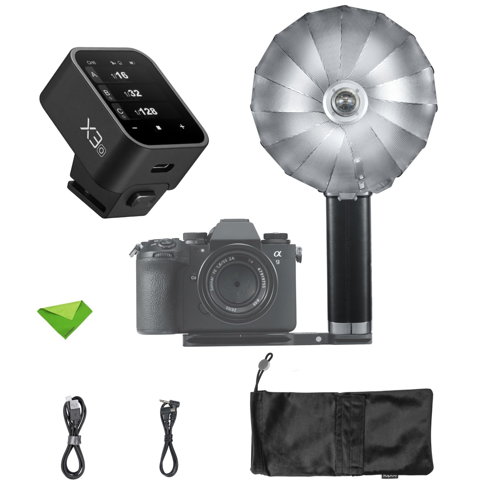 Godox Lux Master Retro TTL Touchscreen Flash with X3-O Trigger for Olympus & Panasonic Cameras - GN25 460 Full Power, 6000K-300K CCT, S1/S2 Optical Control, 2.4G Wireless Speedlight - Perfect for Portrait, Wedding & Studio Photography