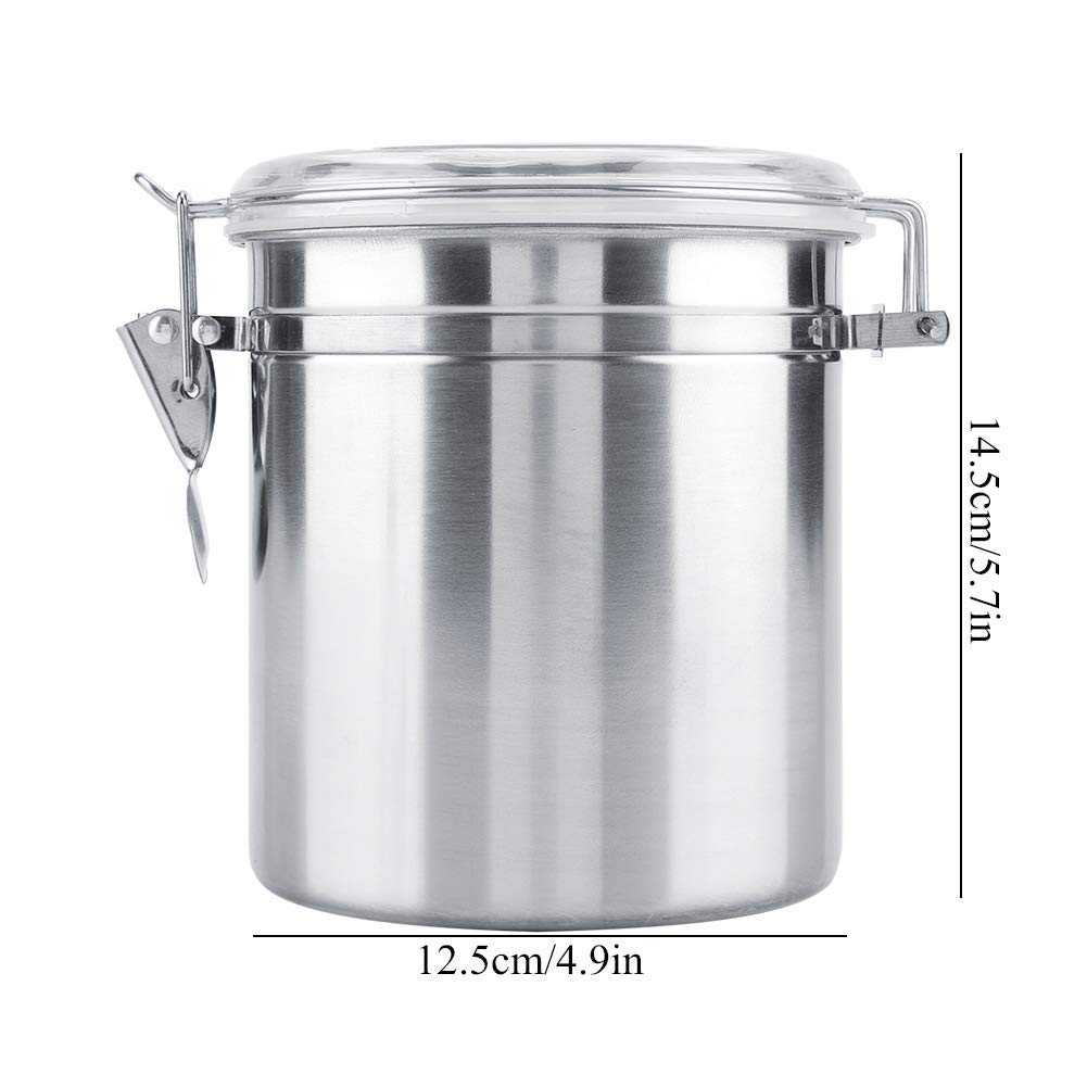 Premium Stainless Steel Coffee Container - 1400ml Vacuum Sealed Storage Jar for Coffee, Tea, Sugar & Beans | Airtight Kitchen & Pantry Organization for Freshness | Ideal for Home, Office & Camping Use