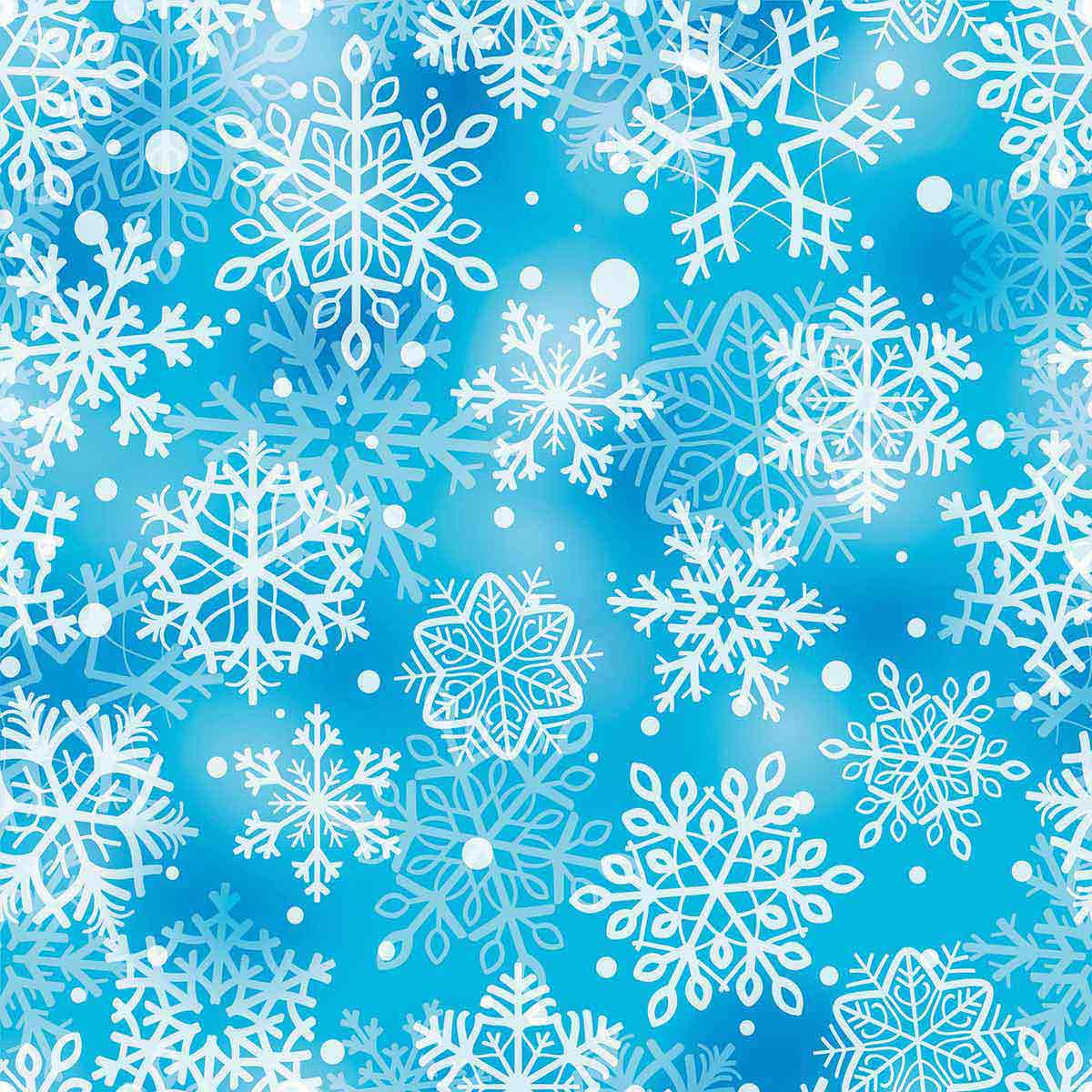 Blue Snowflake Peel and Stick Removable Wallpaper - Self-Adhesive Holiday Decoration for Bedroom, Living Room & Nursery - Easy to Apply & Remove
