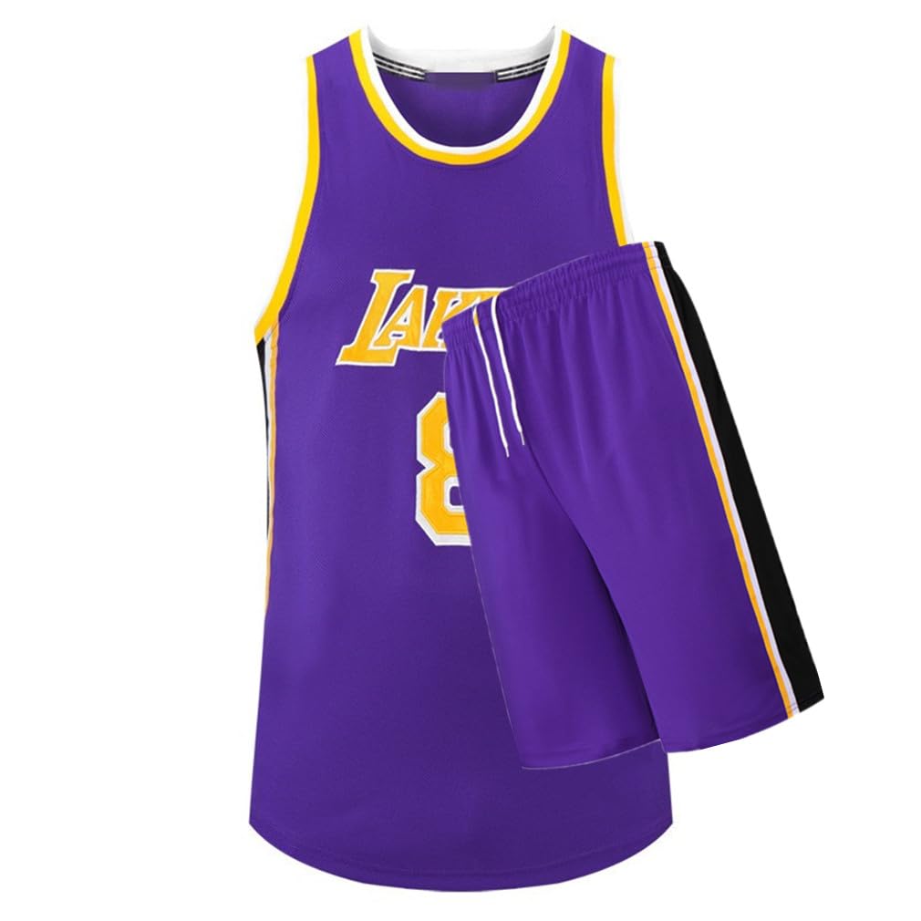 Kids Basketball Jersey & Shorts Set - Boys Girls Youth Home Away Sports Uniform - Fan Gear for Games & Practice - Perfect Gift for Young Athletes