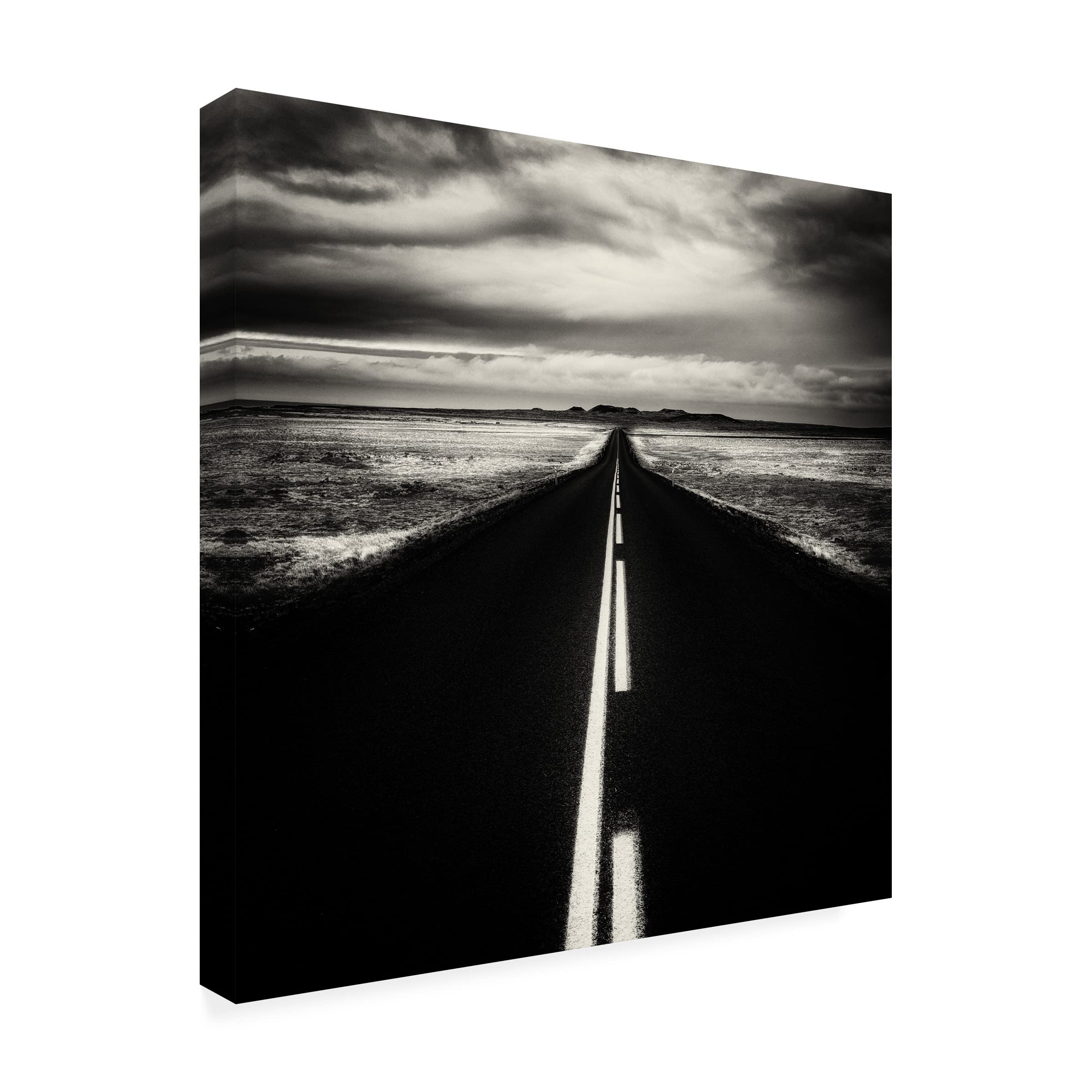 Trademark Fine Art 'The Street' Canvas Wall Art by Carsten Velten - Modern Abstract Painting for Living Room, Bedroom & Office Decor