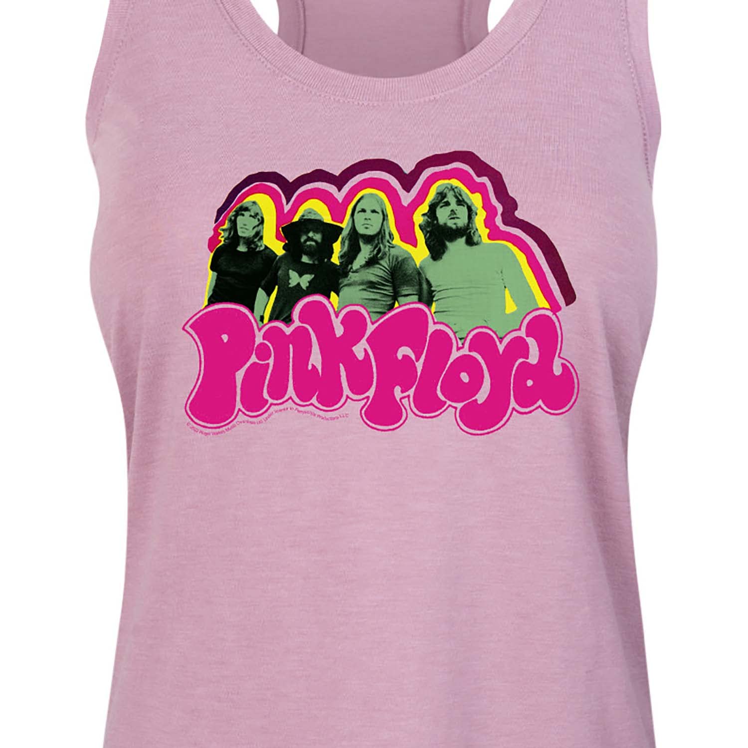 HYBRID APPAREL Pink Floyd Women's Racerback Tank Top - Vintage Band Graphic Tee - Soft Breathable Fabric for Concerts, Music Festivals & Casual Wear