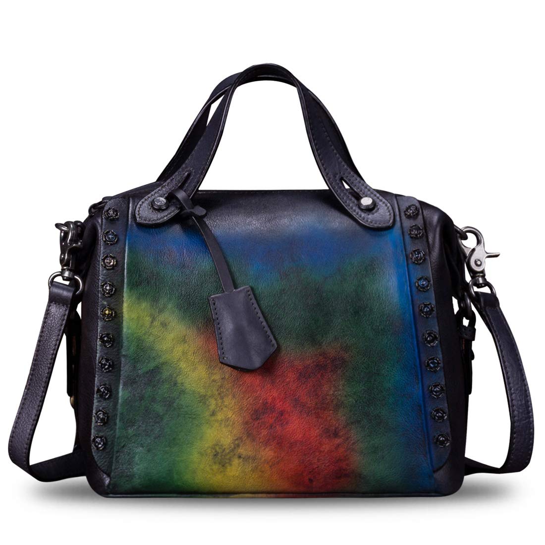 Vintage Genuine Leather Handbags for Women - Handmade Fashion Shoulder Bag & Crossbody Satchel with Adjustable Strap | Perfect for Work, Travel & Everyday Use