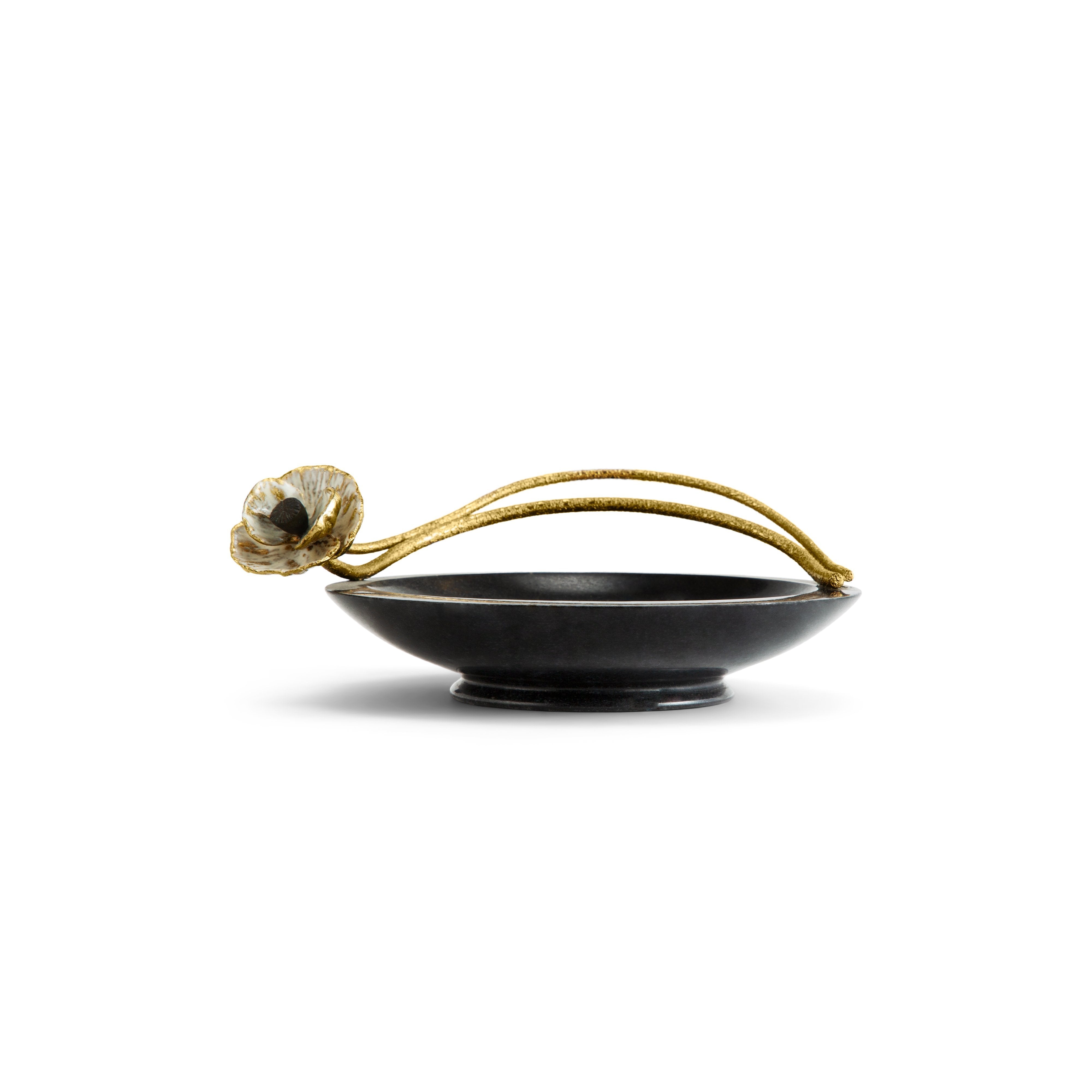 Elegant Anemone Trinket Tray - Decorative Jewelry Organizer for Rings, Earrings & Small Accessories - Perfect for Vanity, Dresser or Nightstand