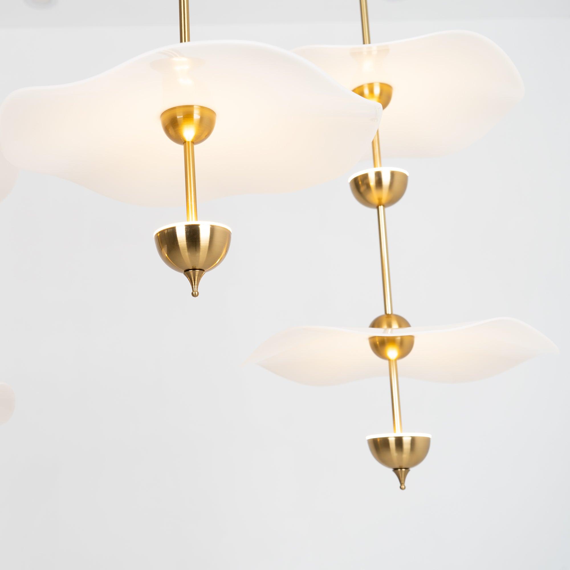 Envolee Double Biscuit Pendant Light - Modern Industrial Ceiling Fixture for Kitchen Island, Dining Room & Bar Lighting - Dimmable Vintage Edison Bulb Chandelier