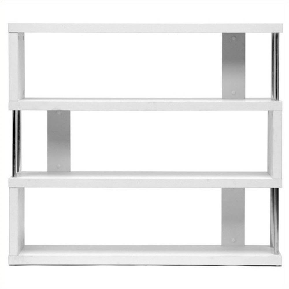 Allora Contemporary 3-Tier White Bookshelf - Modern Bookshelf for Living Room, Bedroom & Office Storage - Perfect for Organizing Books, Decor & Essentials