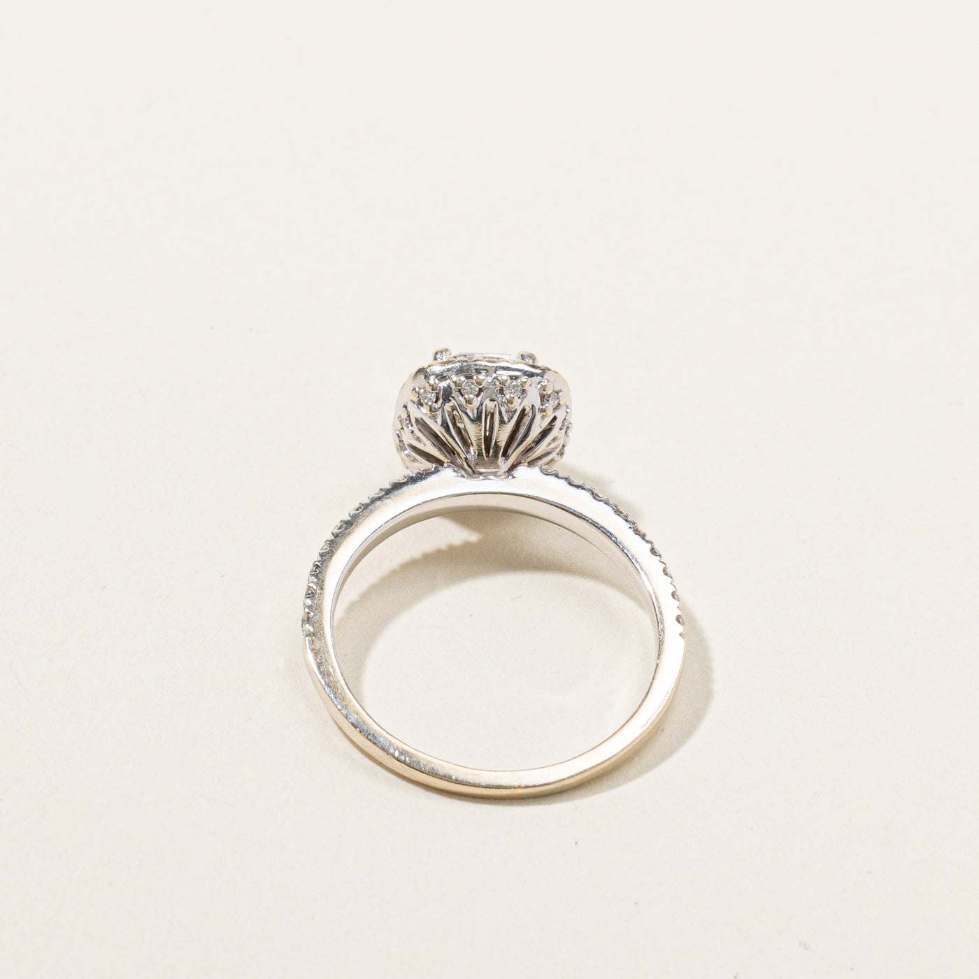 GIA Certified 1.73ctw Cushion Cut Diamond Halo Engagement Ring - SI1 Clarity, E Color, Size 8 | Perfect for Proposals, Anniversaries & Bridal Jewelry
