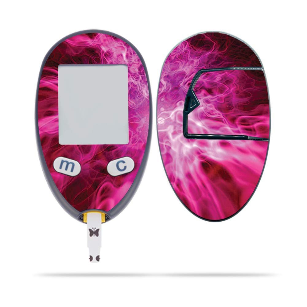 MightySkins Skin for Abbott Freestyle Freedom Lite - Red Mystic Flames Vinyl Decal Wrap | Protective, Durable, Custom Cover | Easy to Apply & Remove | Made in USA | Perfect for Diabetes Management & Device Protection