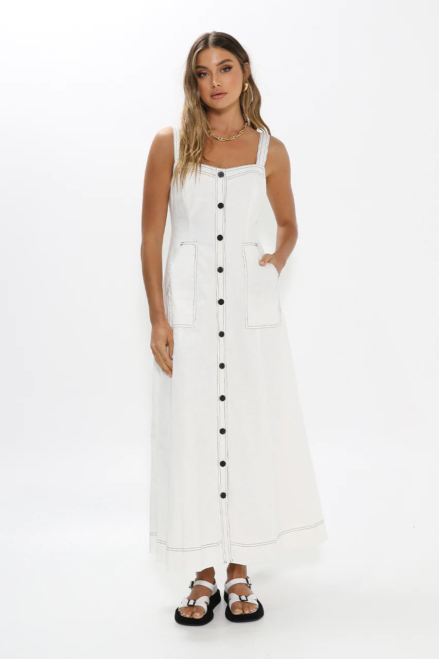 Ashton Dress for Women - Elegant Flowy Midi Dress with Floral Print | Perfect for Summer, Weddings & Casual Outings