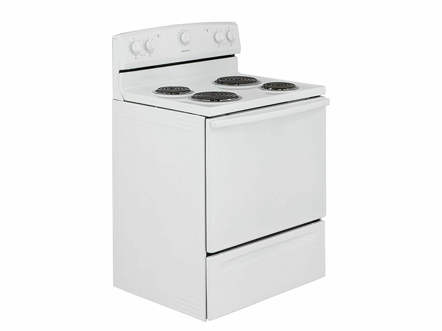 Amana ACR2303MFW 30-Inch Electric Range with Warm Hold Feature - White | Perfect for Home Kitchens & Small Restaurants