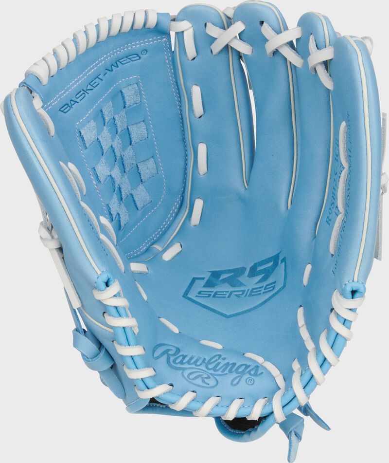 Rawlings R9 12.5 Inch Fastpitch Softball Glove - Left Hand Throw for Women & Youth - Premium Leather Fielding Glove for Training, Games & Practice