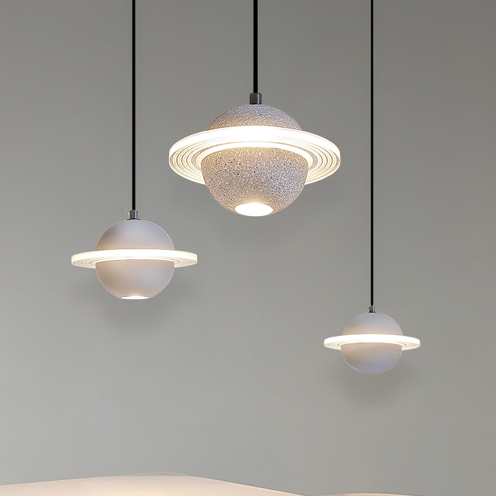 Artsy Planet Pendant Light - Modern Celestial Ceiling Fixture for Bedroom, Living Room & Nursery Decor | Solar System Inspired Lighting for Home & Office