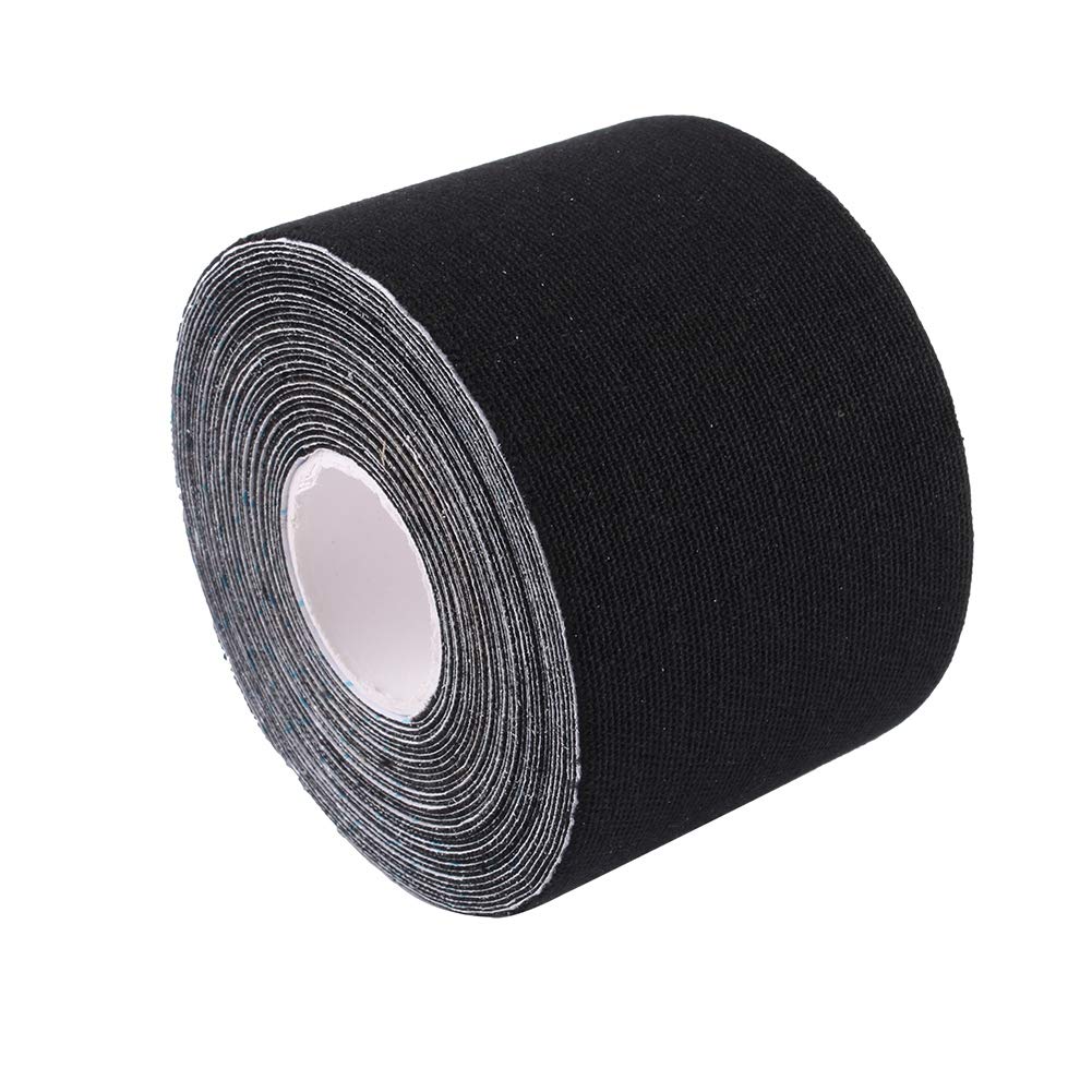Yosoo Health Gear Uncut Kinesiology Tape - Waterproof & Breathable Athletic Sports Tape for Shoulder, Knee, Elbow & Ankle Support - Ideal for Muscle Pain Relief, Injury Recovery & Sports Performance Enhancement - Perfect for Athletes, Physical Therapy & Daily Activities (Black)