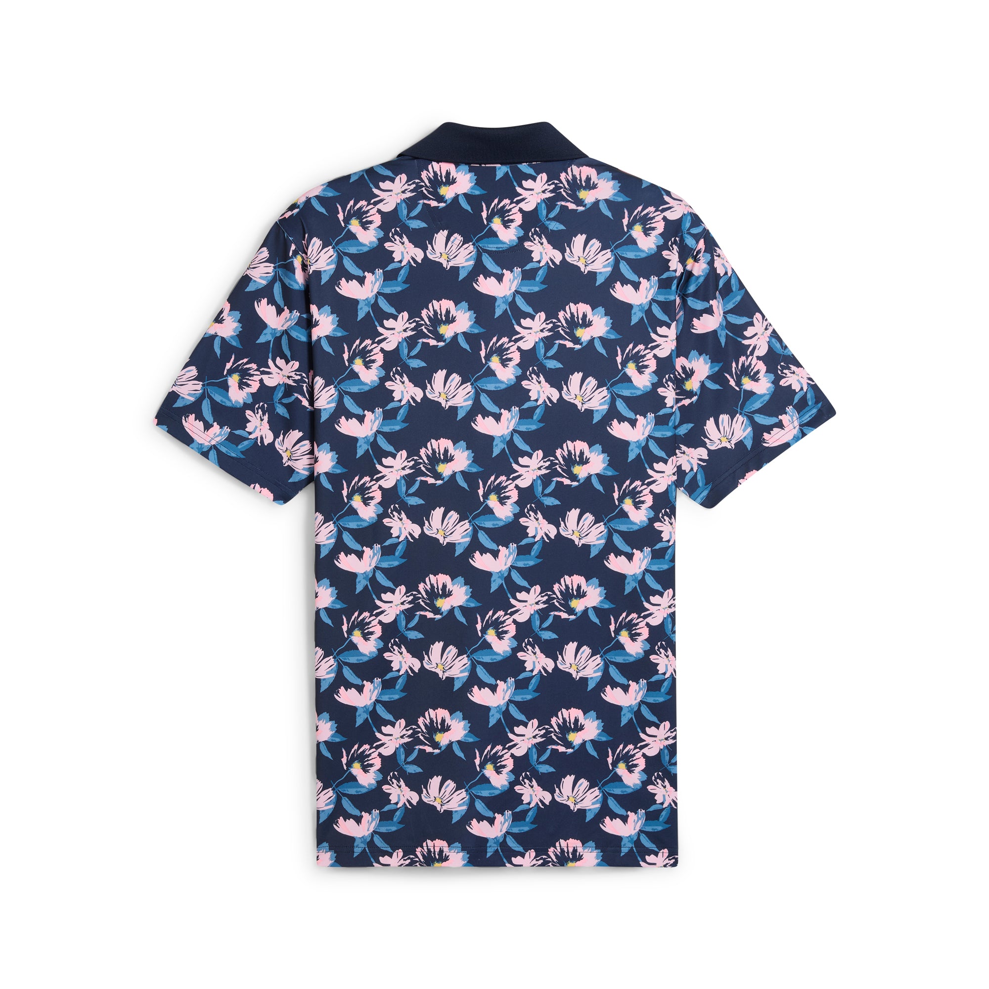 Spring Floral Print Golf Polo Shirt for Men - Breathable & Moisture-Wicking Performance Tee - Perfect for Golf, Casual Wear & Outdoor Activities