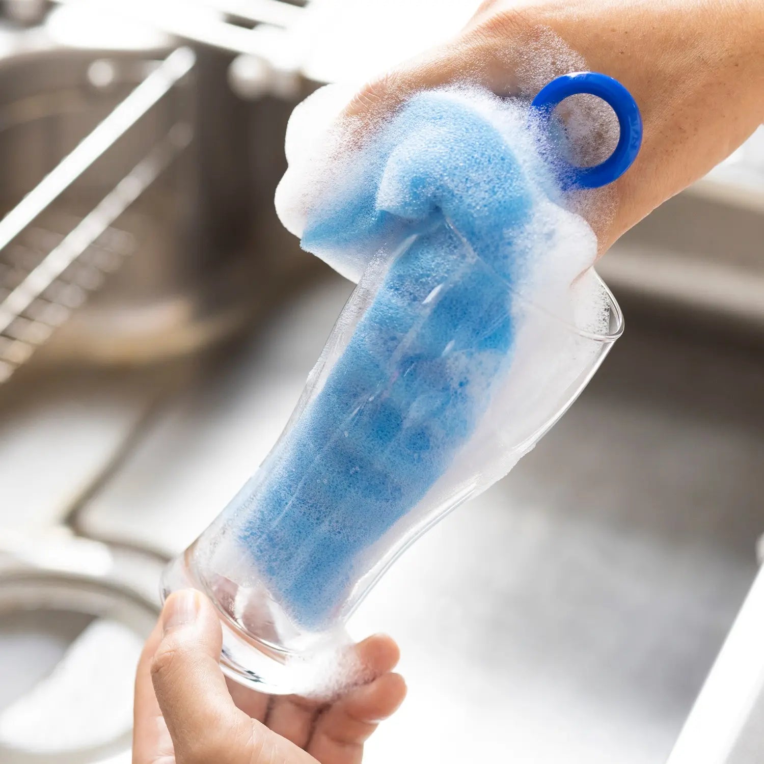 Kikulon Polyurethane Glass Cleaning Sponge - Streak-Free Window & Mirror Cleaner for Home, Office, and Car Use