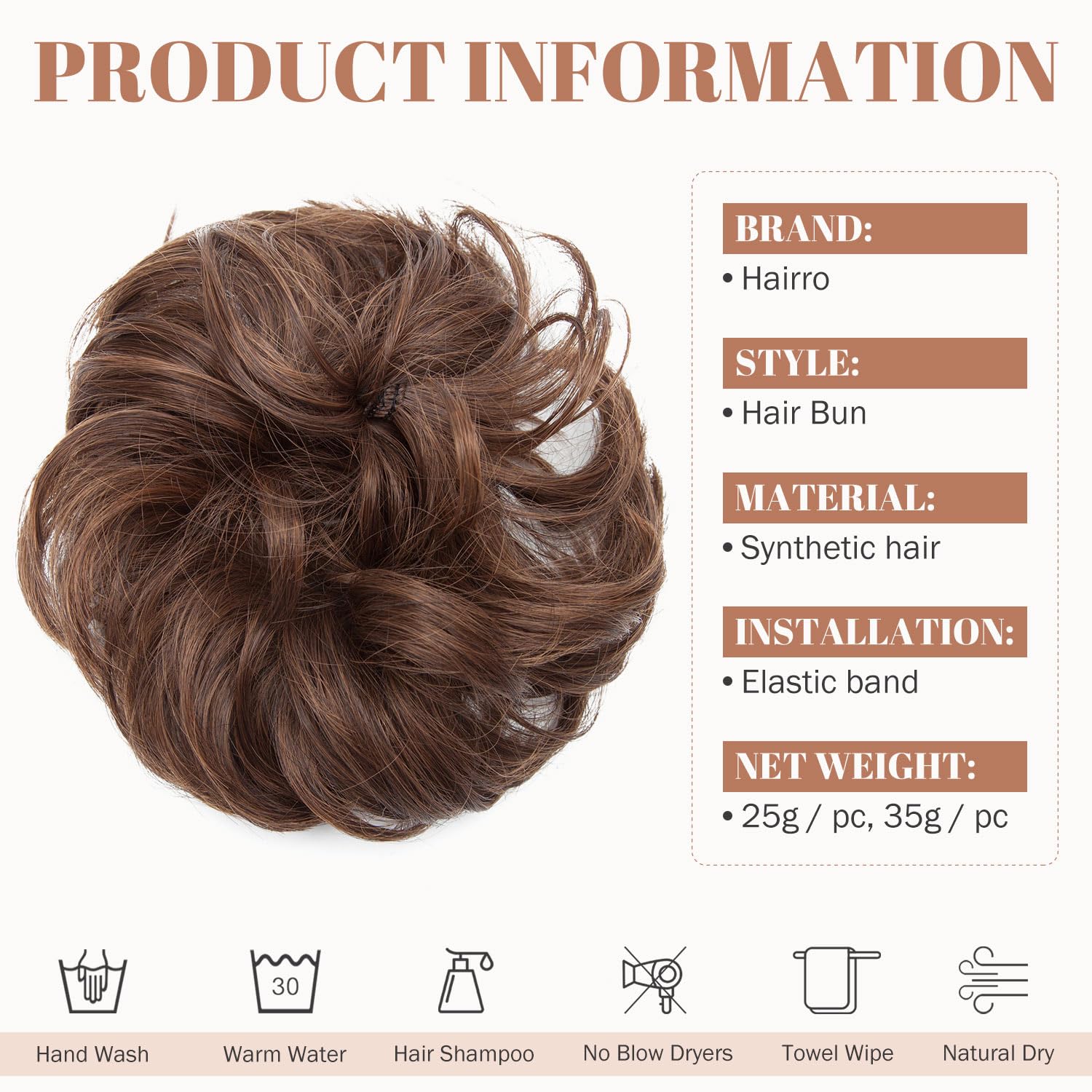 Messy Bun Hair Piece for Women - Synthetic Hair Extensions for Quick & Easy Updos - Perfect for Weddings, Parties & Everyday Styling
