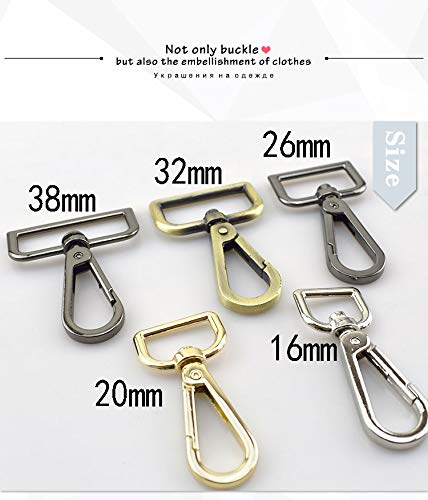 10Pcs 50mm Metal Buckles Lobster Clasps with Swivel Trigger Clips - Heavy Duty Snap Hooks for Sewing Crafts, Keychains, Belts & DIY Accessories - Perfect for Handmade Bags, Jewelry Making & Hardware Repair