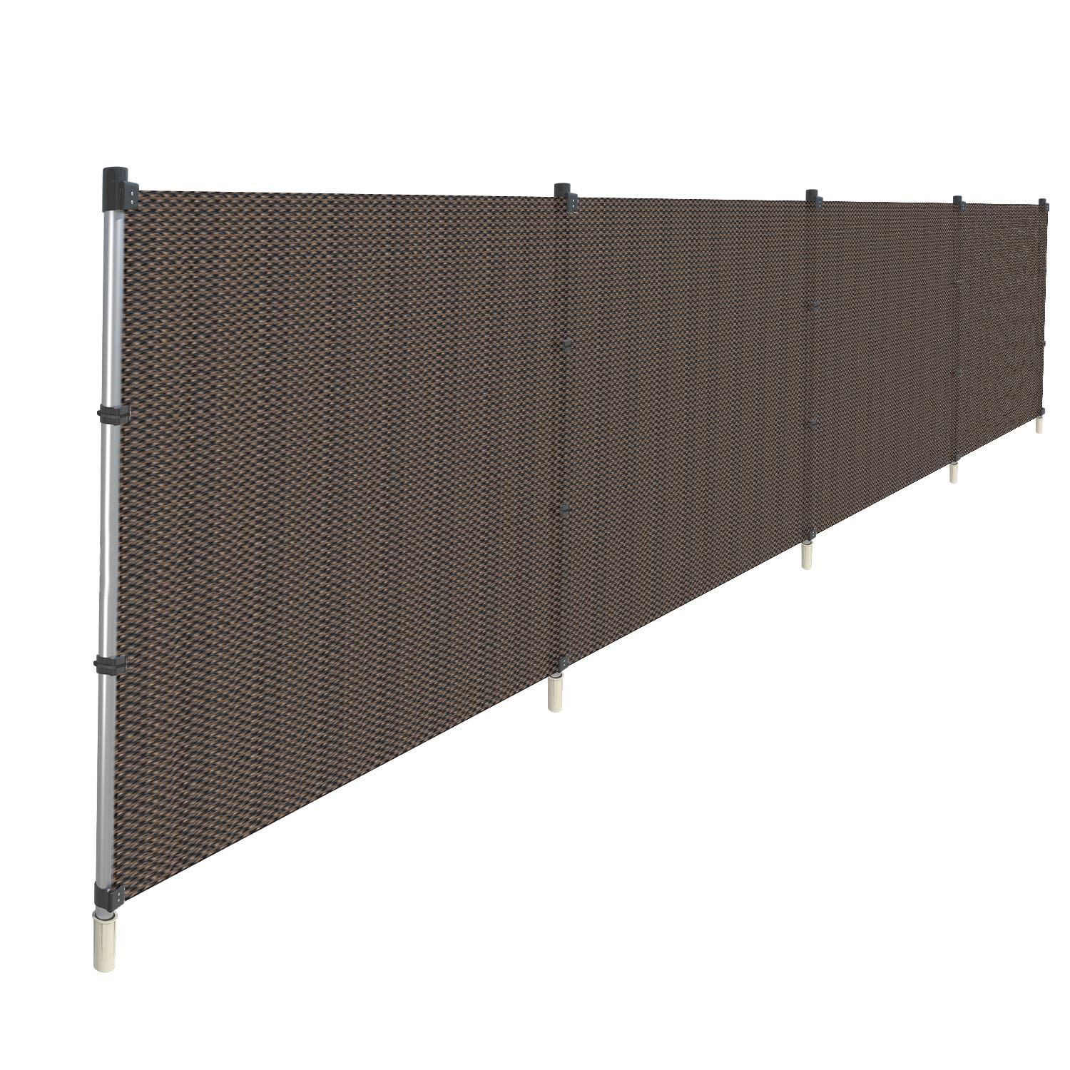 COARBOR 6ft x 24ft Reusable Temporary Fence with Metal Poles - Removable Outdoor Privacy Barrier for Chicken Coop, Deer, Rabbit & Dog Safety - Perfect for Garden Protection, Yard Security and Pet Containment