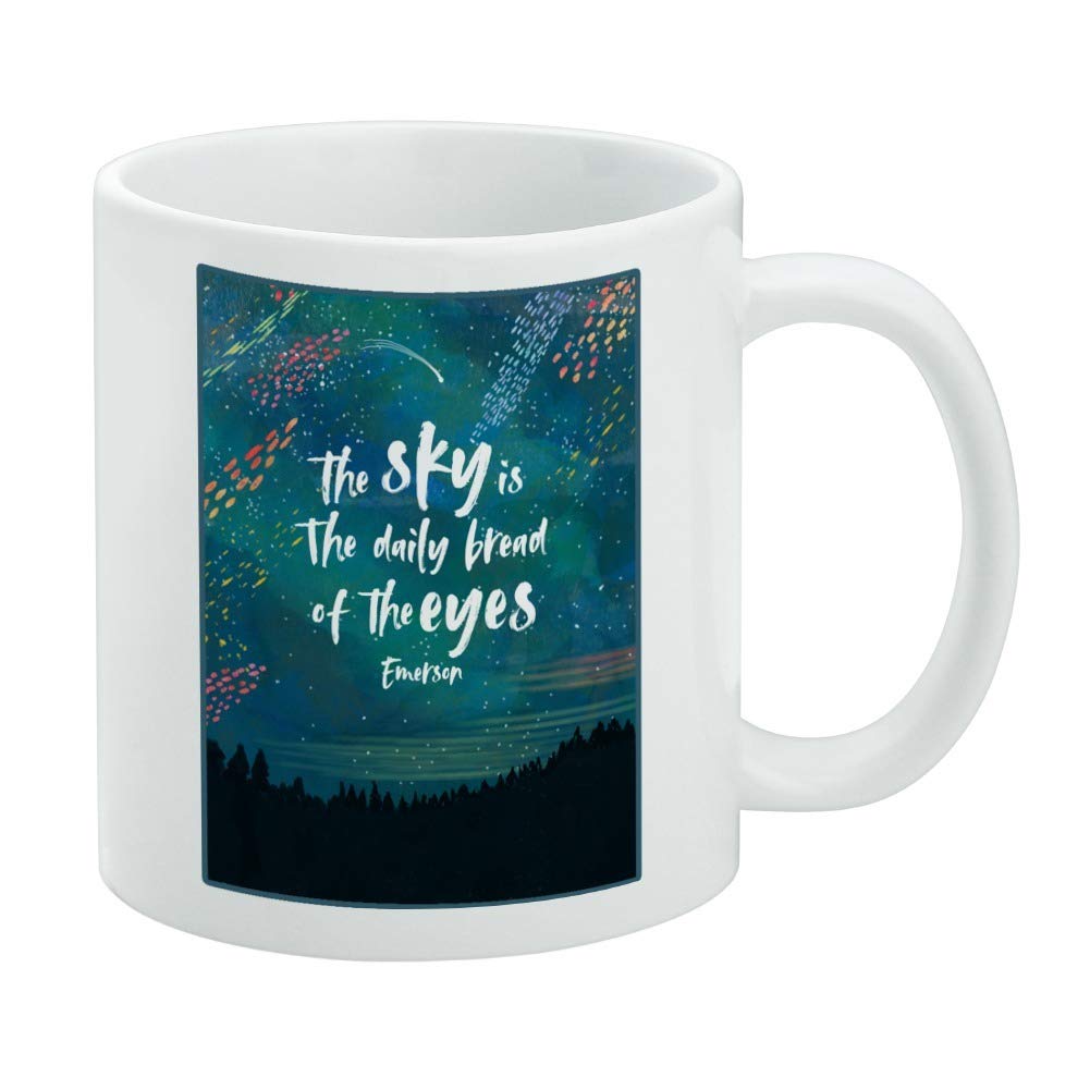 Emerson Quote Inspirational Ceramic Coffee Mug - 11oz White Novelty Gift Mug for Coffee, Tea & Hot Drinks - Perfect for Office, Home & Gifts - Motivational Daily Use Cup