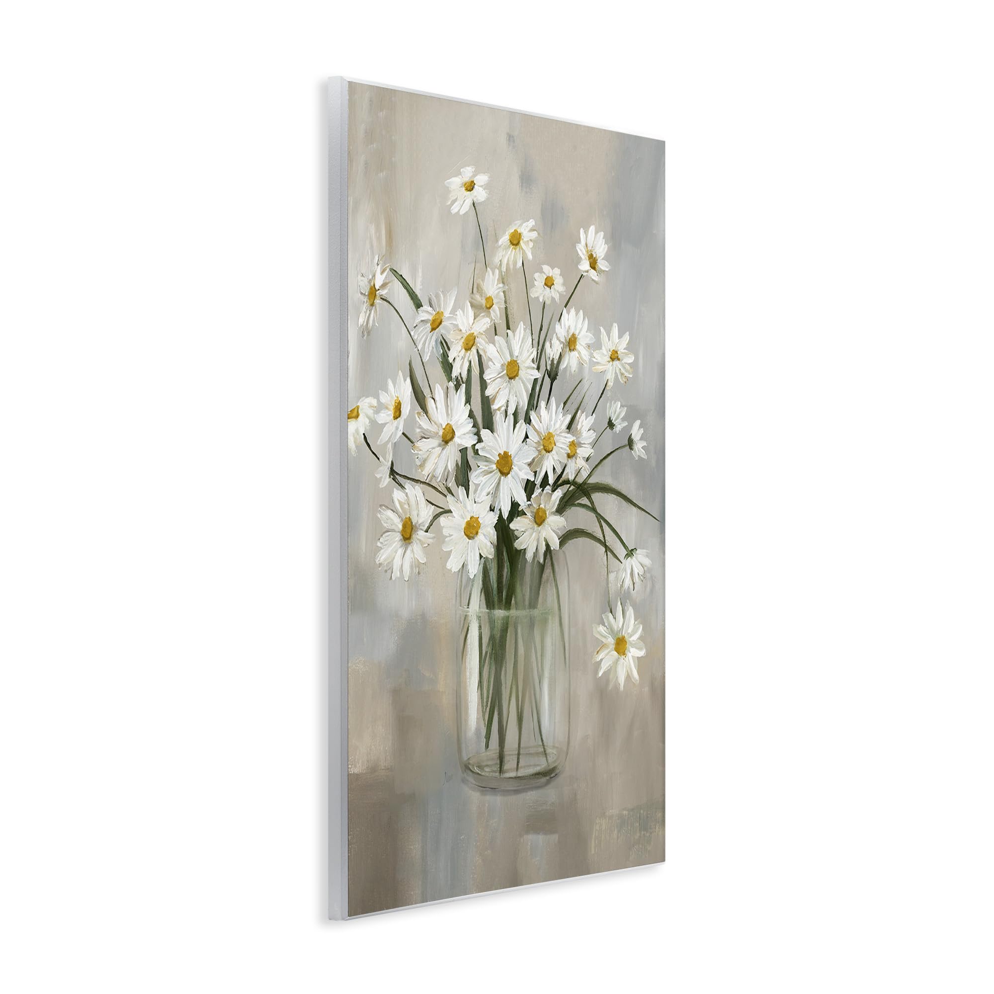 Stupell Industries Daisy Bloom Bouquet Abstract Floral Wall Art Plaque - Modern Home Decor for Living Room, Bedroom & Office