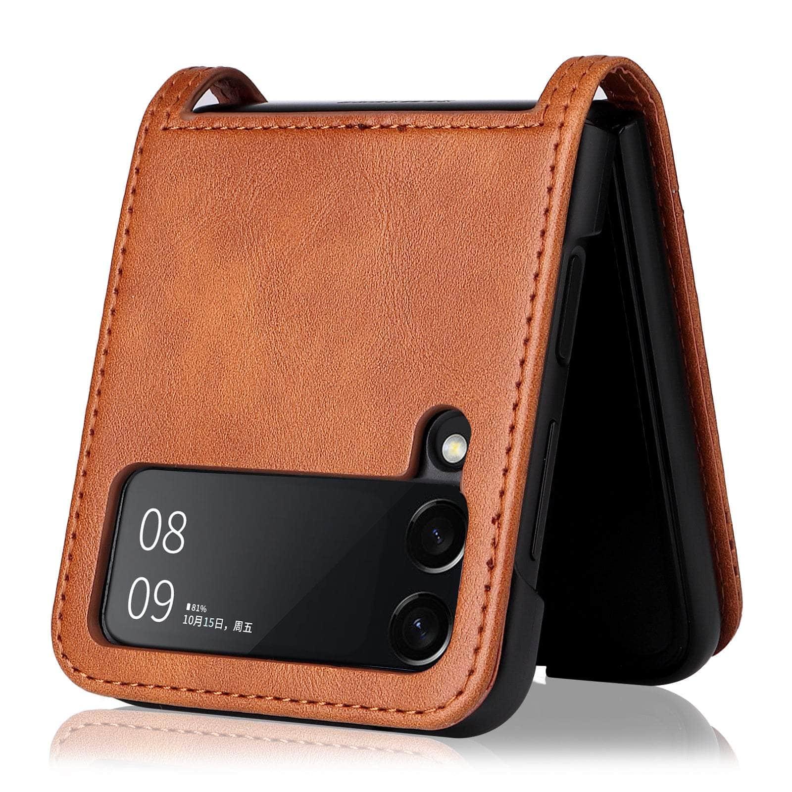 Samsung Galaxy Z Flip 3 Leather Wallet Case with Card Holder - Slim Protective Cover for Credit Cards & ID - Perfect for Everyday Use & Travel