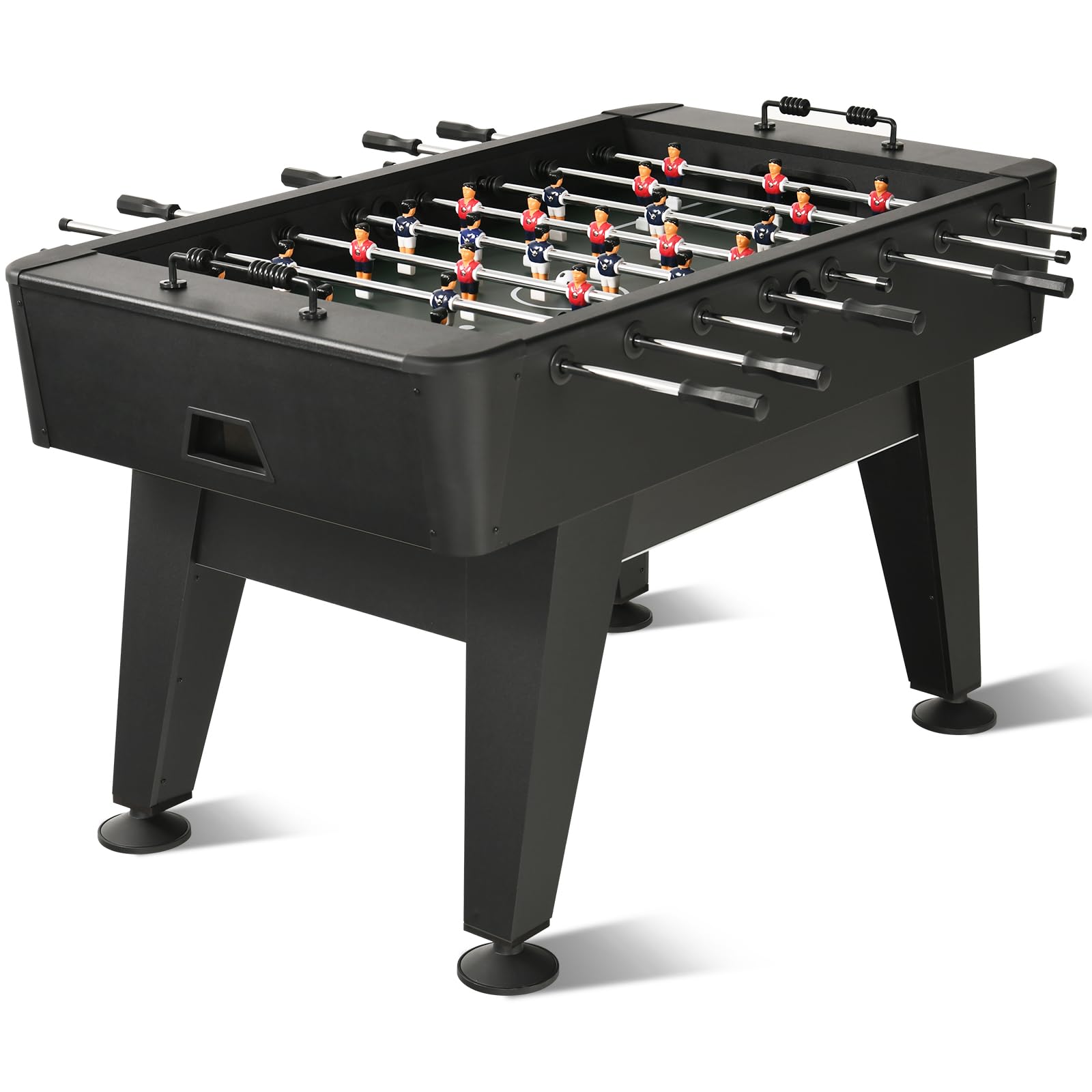 RAYKEEPF 58-Inch Professional Foosball Table for Adults & Kids - Competition Soccer Table Game with 2 Balls, Leg Levelers & Heavy-Duty Legs - Perfect for Home Game Rooms, Parties & Arcades