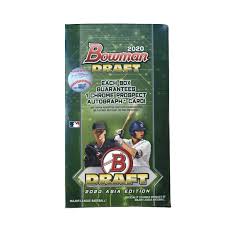 2020 Bowman Draft Baseball Asia Hobby Box - 24 Packs with Autograph & Rookie Cards - Perfect for Collectors & Fantasy Baseball Enthusiasts