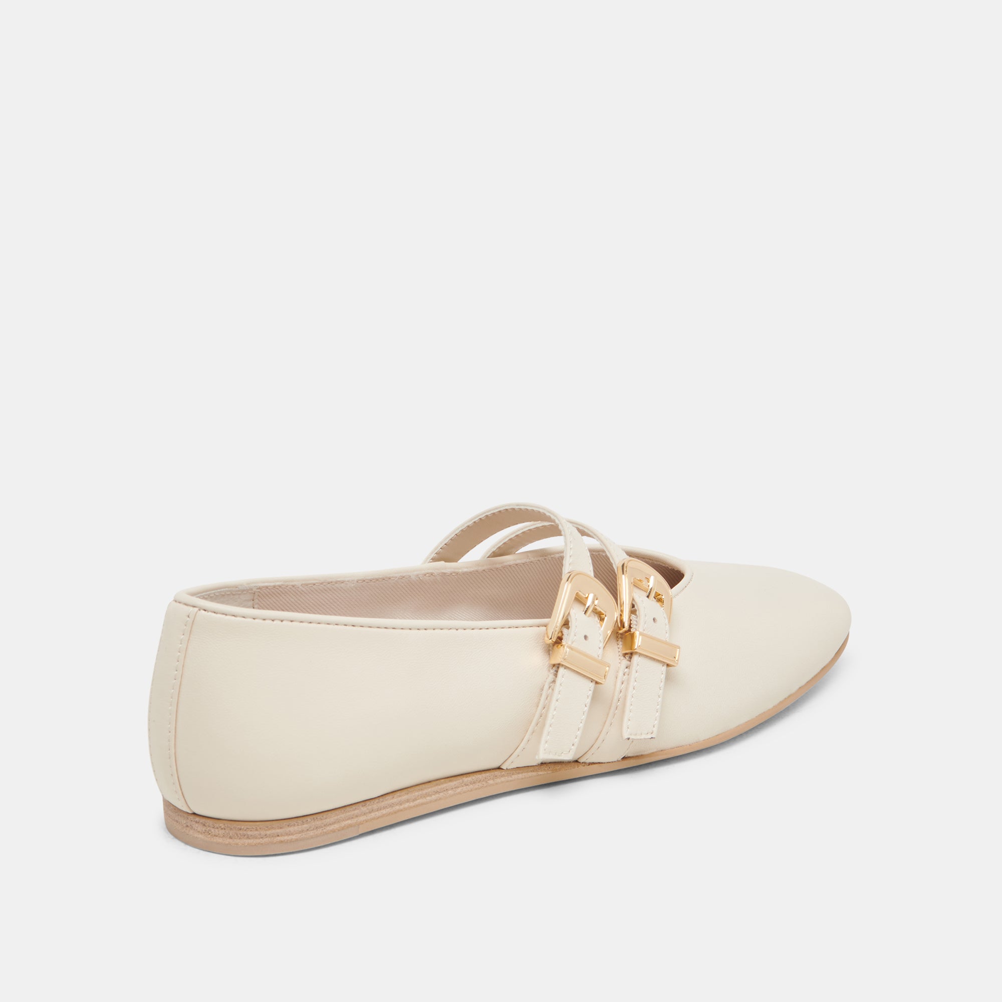 BAYLEE Women's Ballet Flats - Ivory Leather Pointed Toe Slip On Shoes for Comfort & Style | Perfect for Work, Office, Casual Wear & Daily Walking