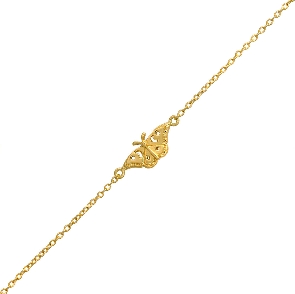 Celestial Moth Charm Bracelet - 14K Gold Plated Boho Jewelry for Women, Perfect for Everyday Wear & Special Occasions