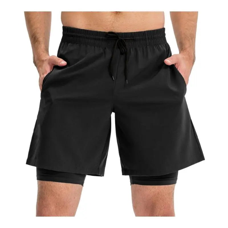 Men's Quick-Dry Fitness Gym Shorts with Pockets - Swimcore Workout & Running Shorts for Training, Swimming & Outdoor Activities
