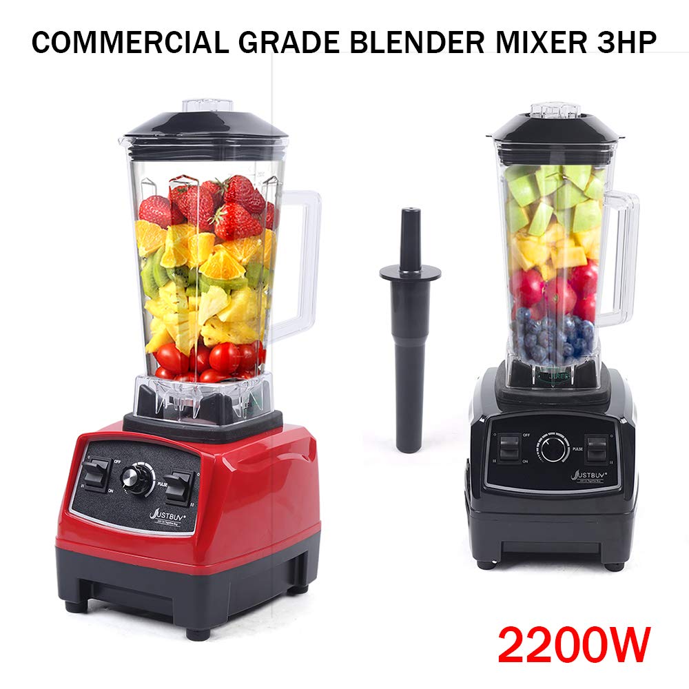 2200W Professional Blender for Shakes, Smoothies & Ice Crushing - 2L Commercial Countertop Blender with Jar & Stirrer - Perfect for Milkshakes, Purees, Ice Cream & Juice Making - Ideal for Home Kitchens, Smoothie Bars & Restaurants (Black)