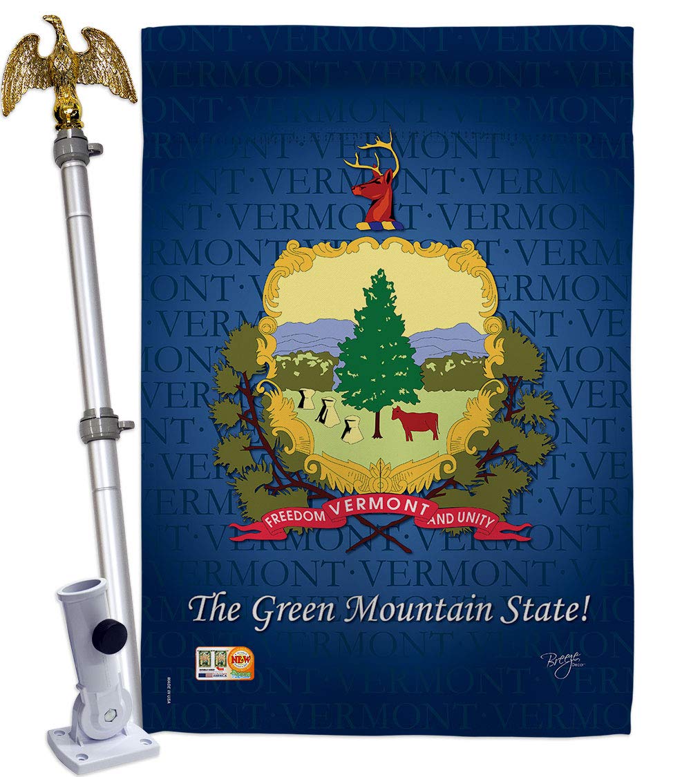Vermont Americana House Flag Set 28x40