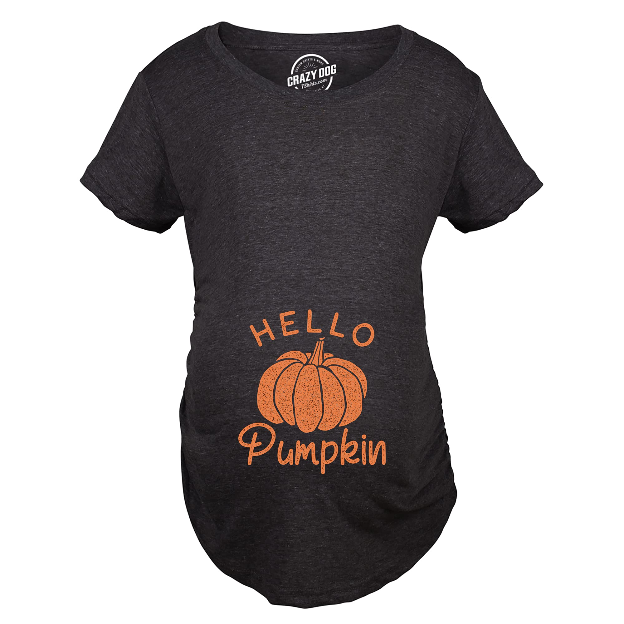 Funny Maternity Hello Pumpkin T-Shirt for Pregnancy - Cute Halloween & Fall Graphic Tee - Perfect for Autumn Photo Shoots, Baby Announcements & Seasonal Celebrations