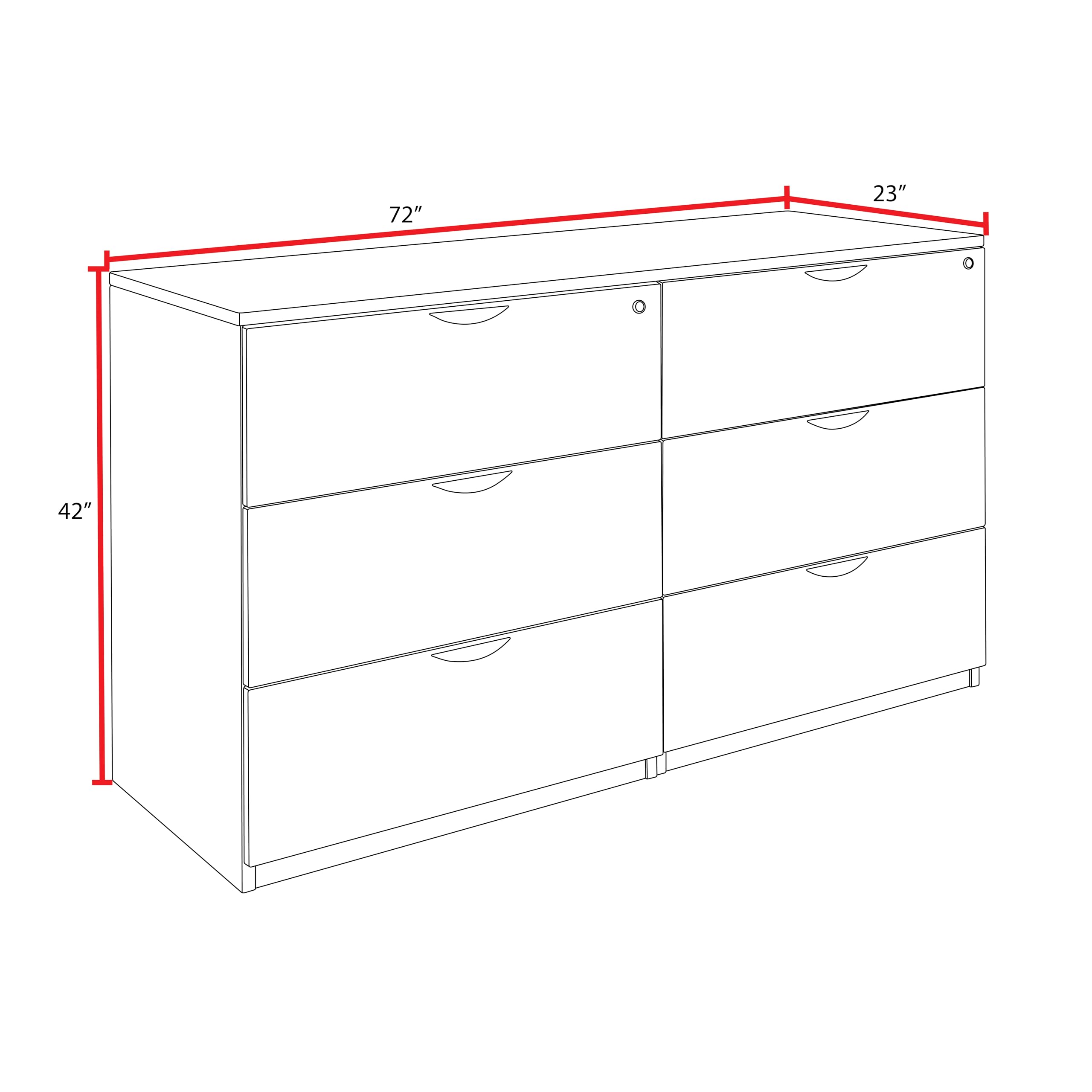 Regency Legacy Lateral File Cabinet - Cherry Wood Stand Up Side to Side Storage for Office & Home Organization | Perfect for Documents, Files & Office Supplies