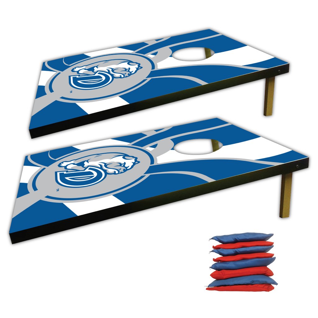 Drake University Cornhole Bag Toss Game Set - Premium Outdoor Lawn Games for Tailgates, Backyard Parties & College Events (VictoryStore Gift)