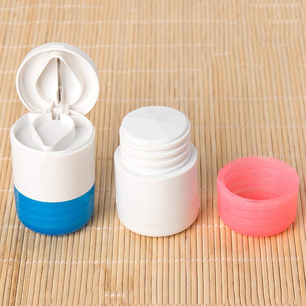 Sitrda 2-in-1 Pill Splitter and Crusher - Round Tablet Medicine Cutter, Grinder, Divider for Easy Powder Medication - Perfect for Travel, Home, and Healthcare Use