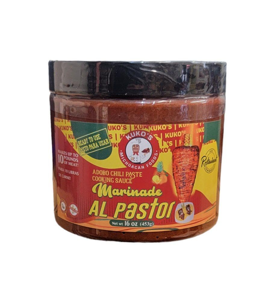Authentic Al Pastor Adobo Marinade with Pineapple - Spicy Chili Paste for Tacos, Burritos & Mexican Cooking - Perfect for Grilling, Marinating & Homemade Taco Night