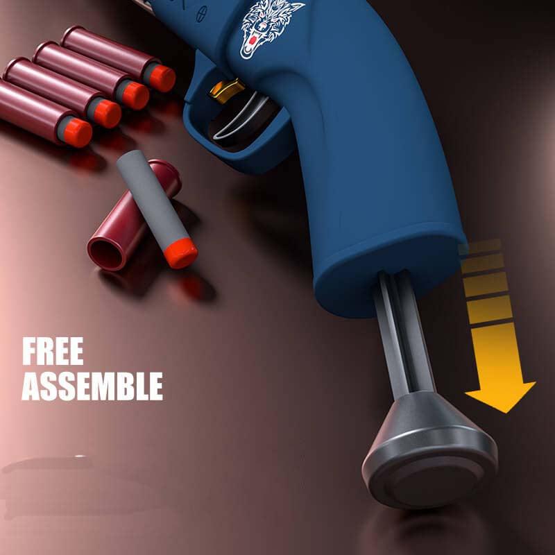 S686 Sawed Off Dart Blaster with Ejecting Shells - Foam Dart Gun for Nerf Battles, Outdoor Play & Cosplay
