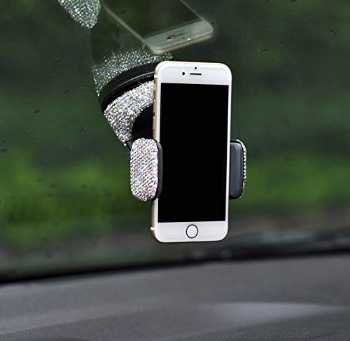 LZRUN Bling Bling Crystal Diamond Car Phone Holder - Car Accessories for Women, Car Interior Decor, Gift for Her - Perfect for Commuting, Road Trips & Daily Driving